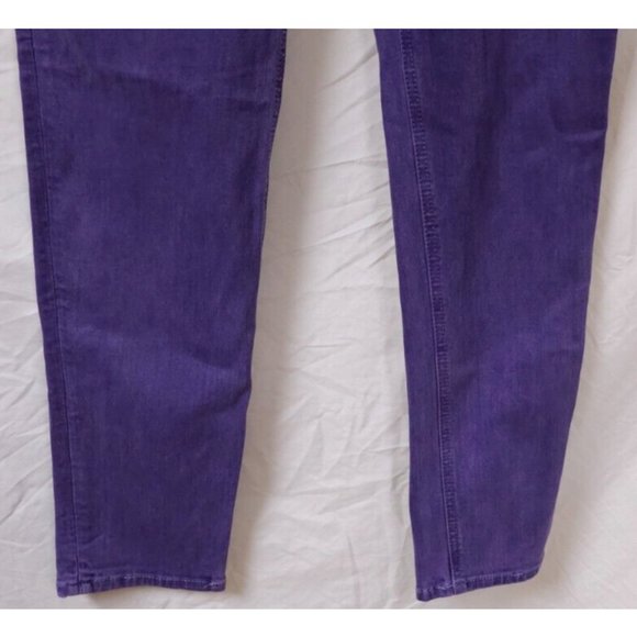 So Slimming By Chico’s Womens 0.5 Purple Tapered Stretch Mid Rise Jeans 30X31 - Picture 4 of 10